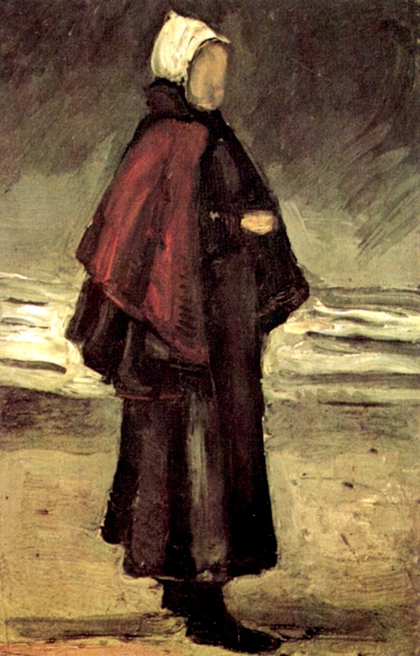 Ван Гог Жена рыбака на берегу 1882